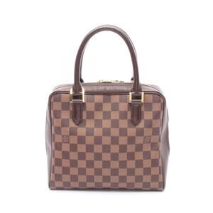 Louis Vuitton Brera Damier Ebene Brown Handbag Canvas Leather